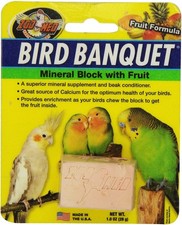 Zoo Med Labs Supplement Mineral Bird Banquet Block Fruit Formula - 3 Pack
