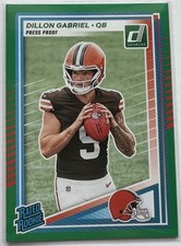 2025 Panini Donruss Rated green Rookie Press Proof Dillon Gabriel #316 Browns