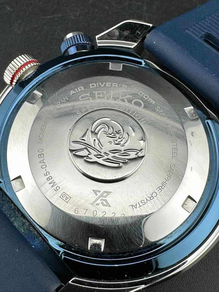 Cuarzo Seiko Prospex PADI para hombre fecha cinética esfera azul 47 mm SUN065 5M85-0AB0 Foto 3 de 4