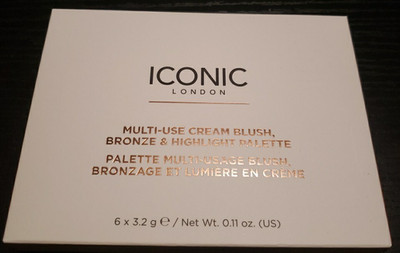 Iconic London Multi-Use Cream Blush, Bronze and Highlight Palette ~ .11 oz