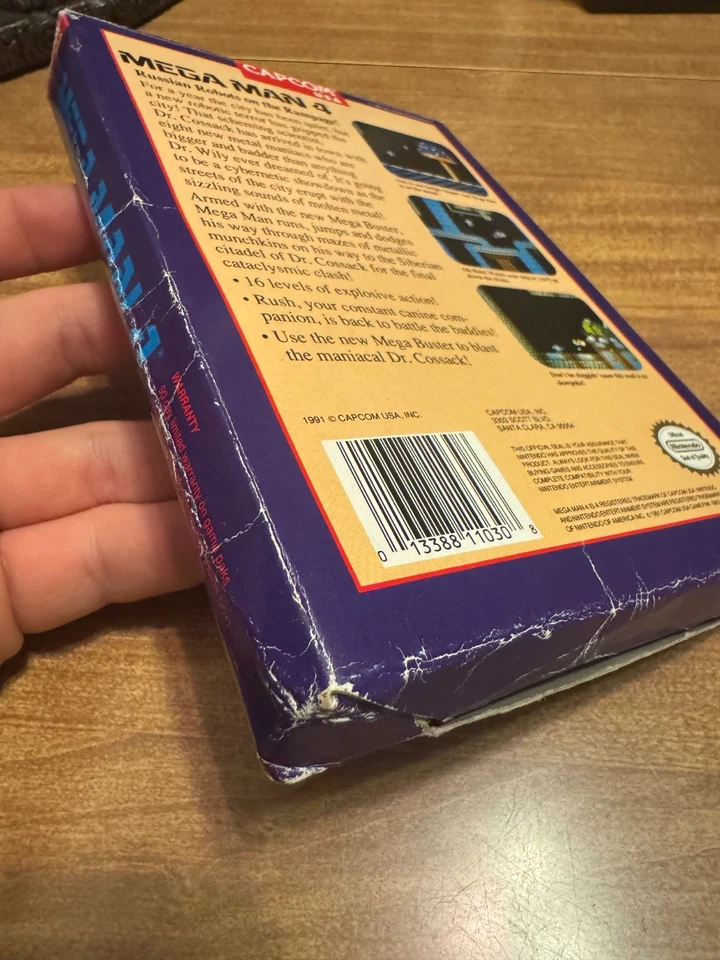 Mega Man 4 (Nintendo NES) MM MM4 CIB complete video game Rockman RARE Megaman - Image 4 of 4
