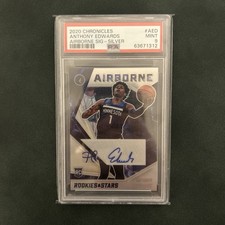 2020 PANINI CHRONICLES AIRBORNE SIGNATURES SILVER ANTHONY EDWARDS AUTO LOW POP !