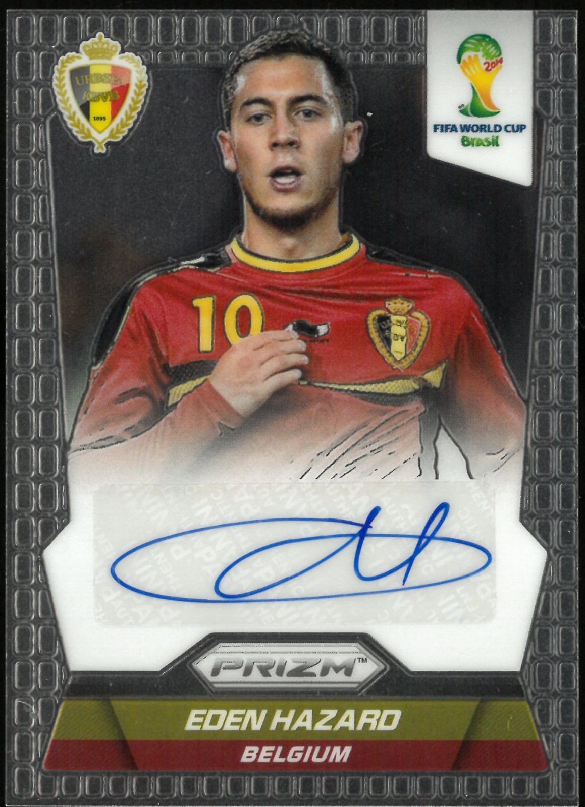 アザール Eden Hazard Prizm auto サイン Eden Hazard 2014 Prizm World Cup Signatures Price Guide - Sports