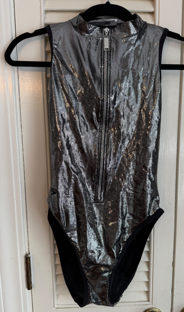 Vintage Speedo Women's Silver Swimsuit Victorias's Secret (Tyra