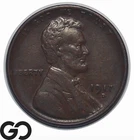 1917-D Lincoln Cent Wheat Penny, Semi-Key Date, Choice BU++