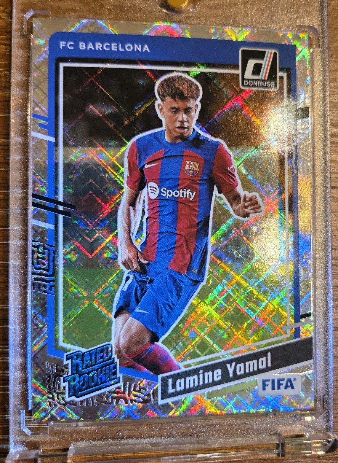 2023 Donruss Fifa Lamine Yamal Rated Rookie Diamond Refractor Rc Barcelona Rare!