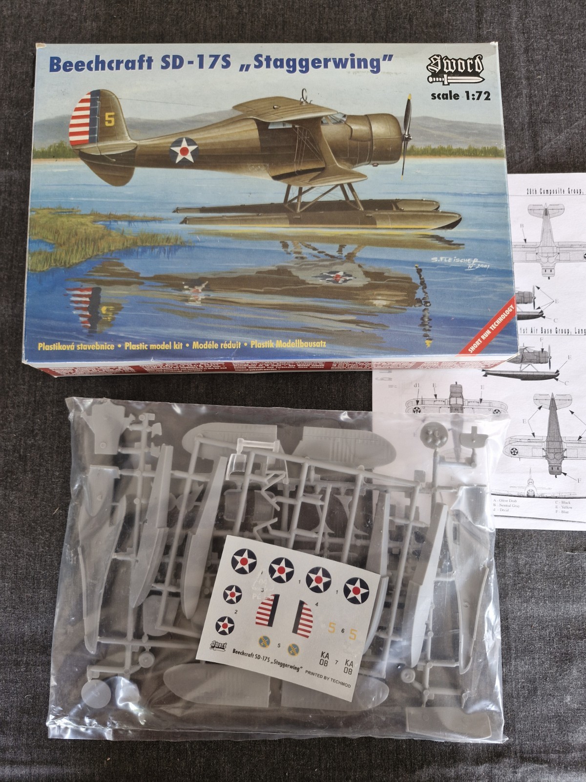 Maquette Beechcraft SD-17S Staggerwing Sword 1/72 hydroravion rare