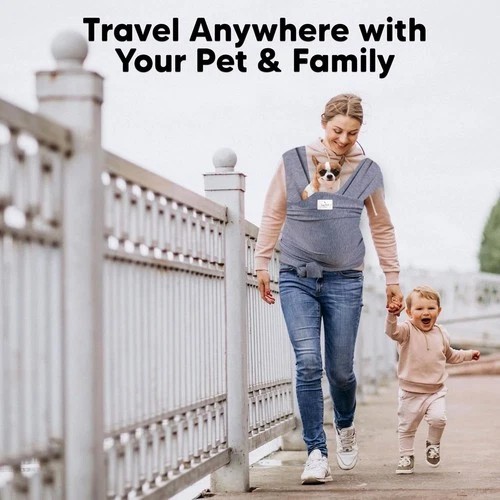 Sling Carrier for Small Dogs & Cats, Comfortable, Weight-Distrib<wbr/>uting - Grey