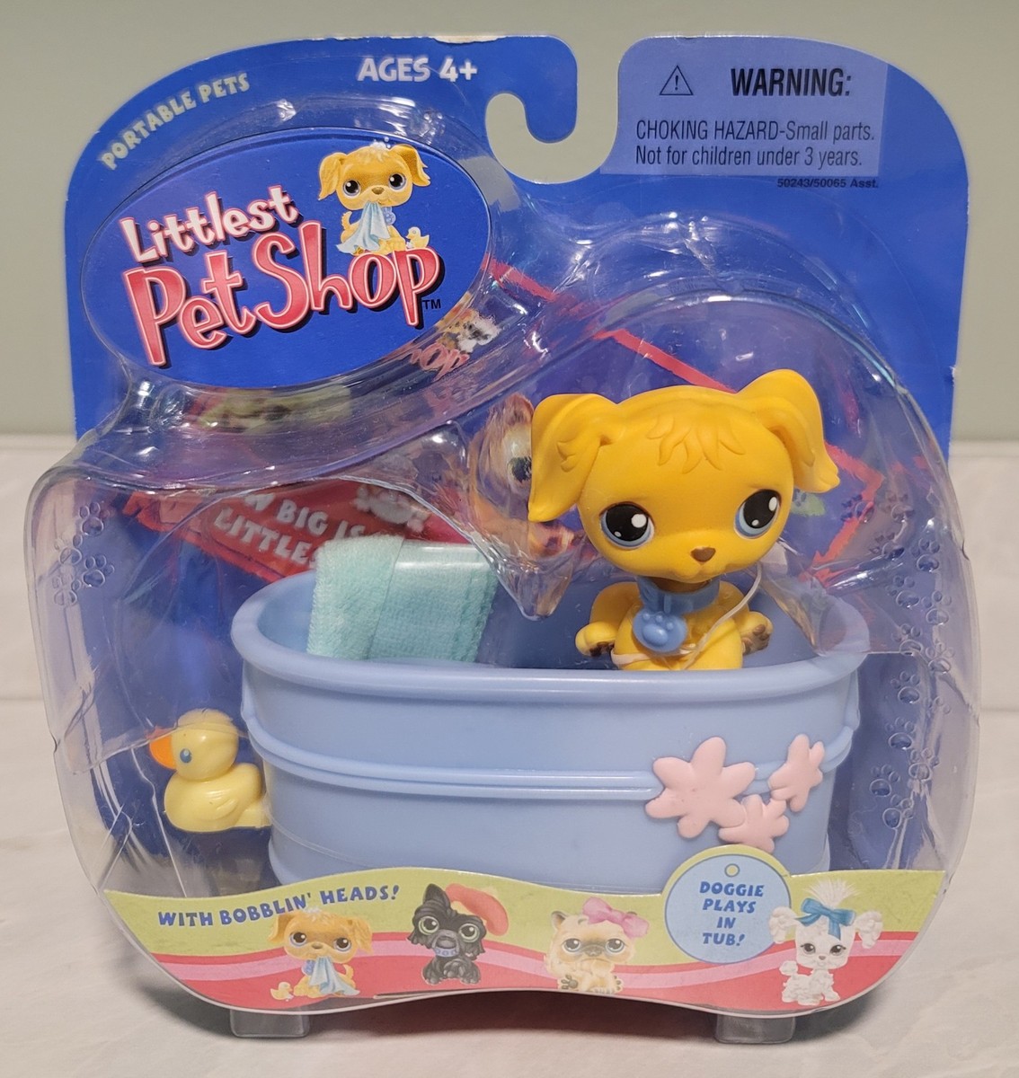 Hasbro Littlest Pet Shop 2004 Doggie Plays in Tub Set With #21