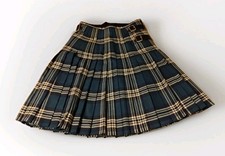 Gaelic Themes Scotland Tartan Kilt Skirt Plaid Blue 29 Waist Buckle Wrap