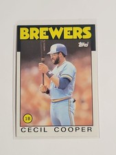 1986 Topps Baseball Cecil Cooper #385 Milwaukee Brewers 