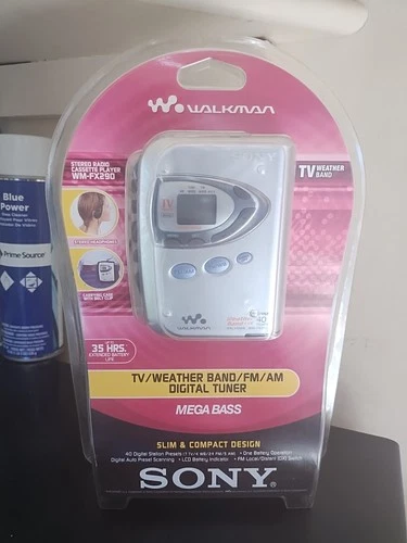 Vtg Sony Walkman Slim Compact Cassette Player WM-FX290 TV/Weather/Radio SEALED