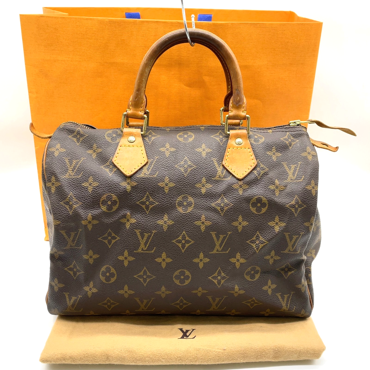 Auth Louis Vuitton Monogram Speedy 30 M41526 Handbag W/Paperbag