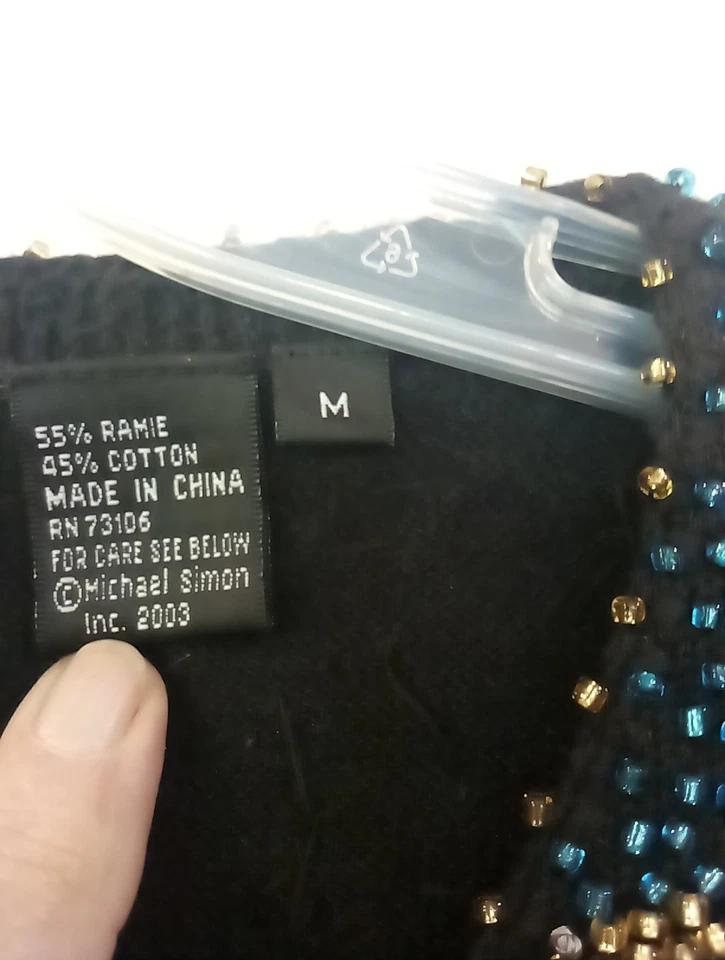 Michael Simon Vtg Christmas Nativity Scene Embellished Cardigan Medium Y2K  - Image 4 of 4