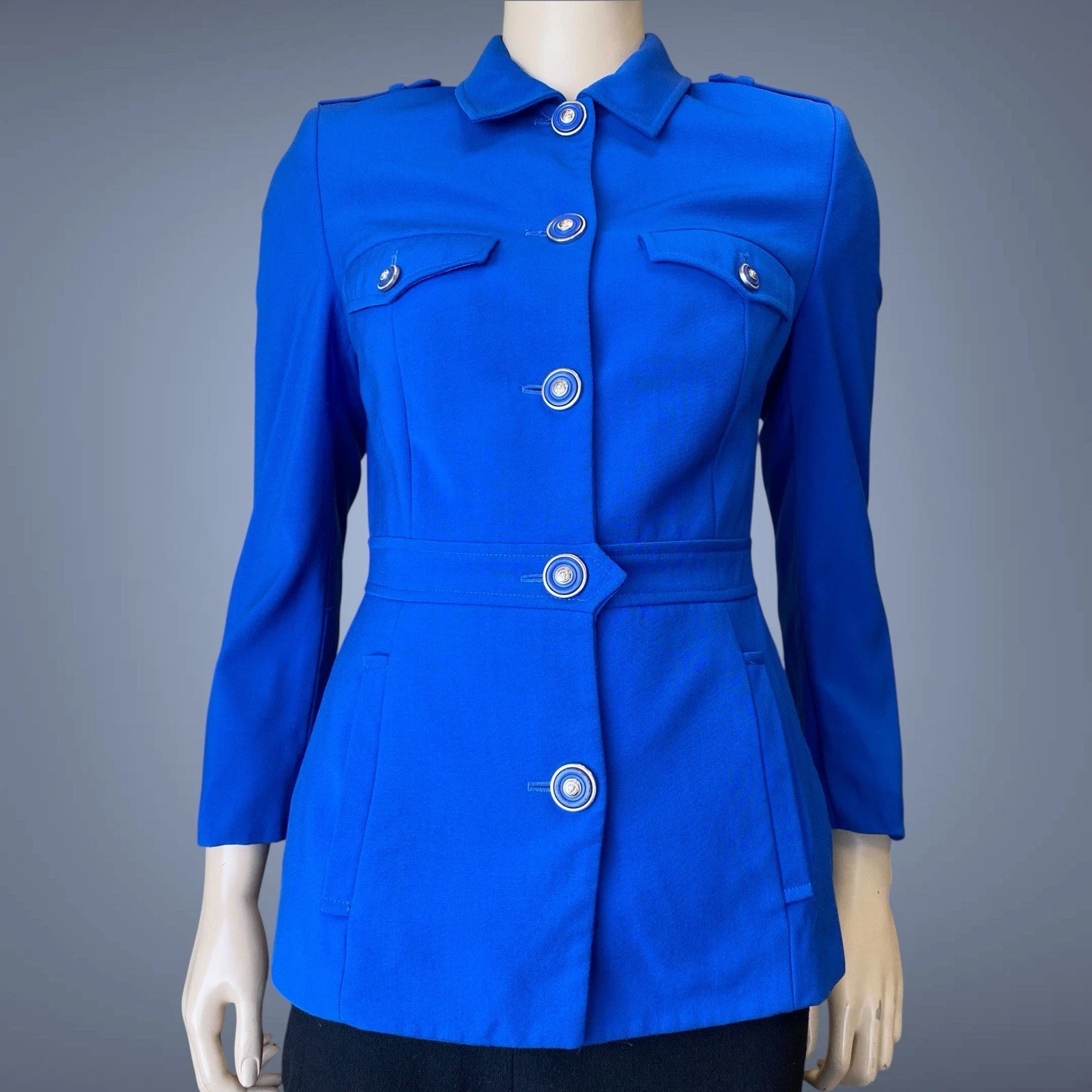 Giacca blazer lana blu Versace Versus anni 90 vintage taglia 42 S (difetti)