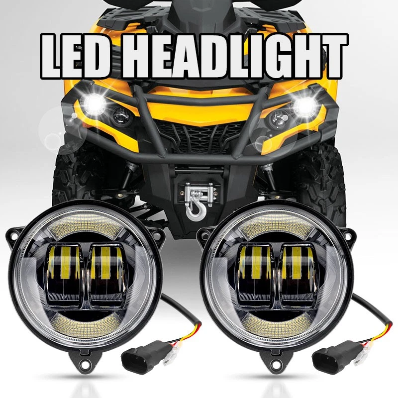 LED Headlight Low Beam with DRL for Can-Am Outlander 500 650 800 850 1000 XMR - Image 4 of 4