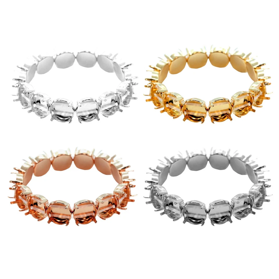 Messing Elastischer Armbandfuß 17 cm Länge für Rivoli Form Runde Kristalle... - Bild 1 von 1