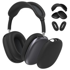 Fintie 3 in 1 Silicone Case Cover for AirPods Max 2 2026 and Black