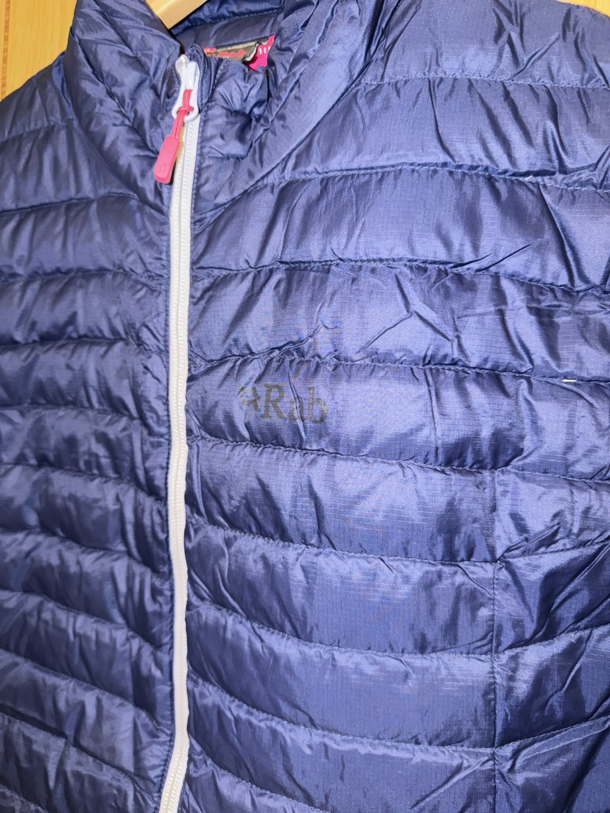Rab Women’s Down Gilet Navy & Pink – Size 16 (XXL) – Faded Logo image 2