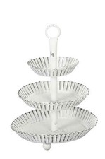 Etagere Romantik Style Shabby chic aus Metall D 17 x H 23 cm