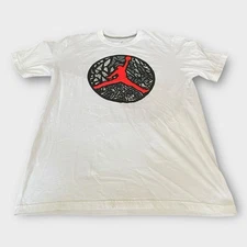 Air Jordan Jumpman Branded Circle T-shirt Men’s Large White Logo Graphic Print