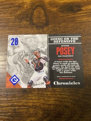 BUSTER POSEY 2017 Chronicles BLUE PARALLEL /399 Giants #49