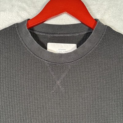 Stampd Shirt Mens Small Black Waffle Knit Crewneck Short Sleeve Los Angeles LA
