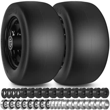 Flat Free Lawn Mower Tires 11x6.00-5, 3/4" 5/8" 1/2" Bearings, Zero Turn Front