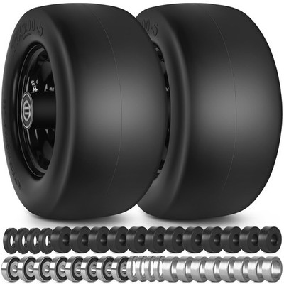 Flat Free Lawn Mower Tires 11x6.00-5, 3/4'' 5/8'' 1/2'' Bearings, Zero Turn Front