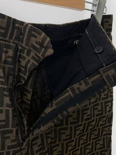 FENDI/Shorts/Size 50/Polyester/Brown/All-Over Print/FB0521 A6WJ/FF Logo Bermuda thumbnail 3