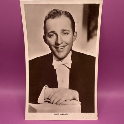 Bing Crosby Vintage Echtfoto Postkarte Nr. 1037 Paramount Picturegoers Serie 
