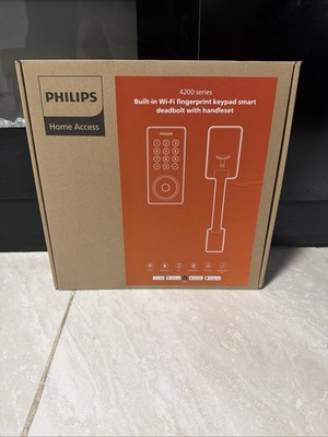 Philips Wi-Fi Smart Lock with Door Bolt and Handle, Keyless Door Lock Set for