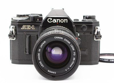[Exc+3] Canon AE-1 SLR Film Camera Black New FD 35-70mm F4 Zoom Lens from Japan