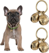 Copper Bell for Dog Collar, 4 PCS Brass Dog Bells Extra Loud Collar