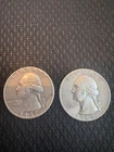 1957-D & 1960-D  Washington Quarters - 90% Silver; YOUR COINS pictured! ✓CS