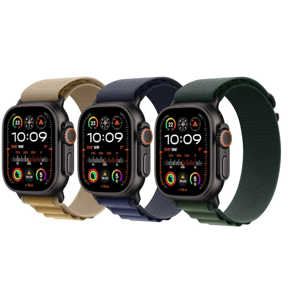 OFFICIAL GENUINE APPLE WATCH ULTRA ALPINE LOOP BAND STRAP 49MM BLACK TITANIUM