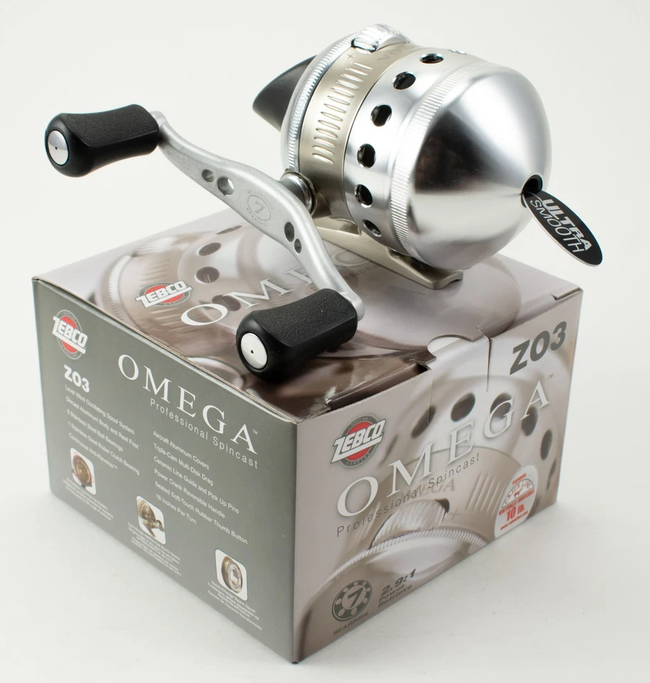 **ZEBCO OMEGA Z03 2.9:1 GEAR RATIO 6+1 BB SPINCASTING REEL 21-32912 - Image 2 of 4
