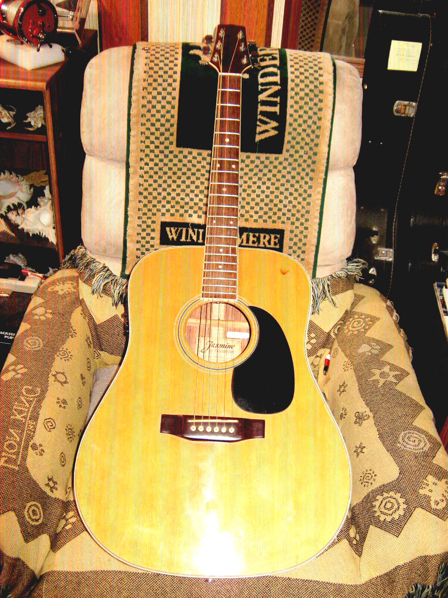 NICE Takamine Jasmine ES-60 Acoustic Electric Guitar Exotic Flamed