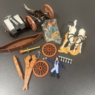 Timpo Wild West Cowboy Figuren Ersatzteile Bastelkonvolut Kanone Guttling Gun DM