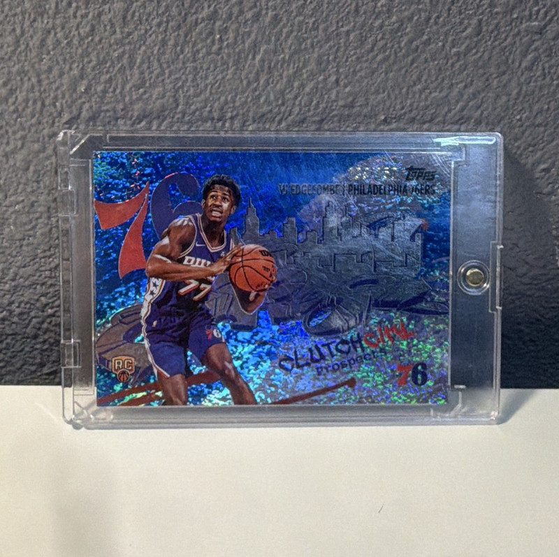 Topps 2025 Topps flaggship VJ Edgecombe RC clutch city blue /150