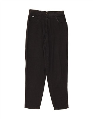 JOHN F GEE Womens High Waist Tapered Jeans IT 42 Medium W28 L28 Black CP07