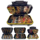 24-137Pcs Fly Fishing Dry/Wet Flies Assortment Kit for Trout Fishing Lures