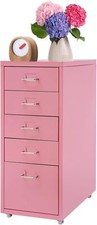 Metal File Storage Cabinet, 5 Drawer Under Desk Filing Cabinets with Wheels