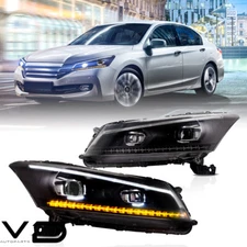 VLAND LED Head Lights Assembly For 2008-12 Honda Accord Sedan EX LX EXL SE Front