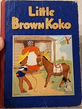 #9 vtg Little Brown Koko 1940 1st Ed Children Book Blanche Seale Hunt Americana