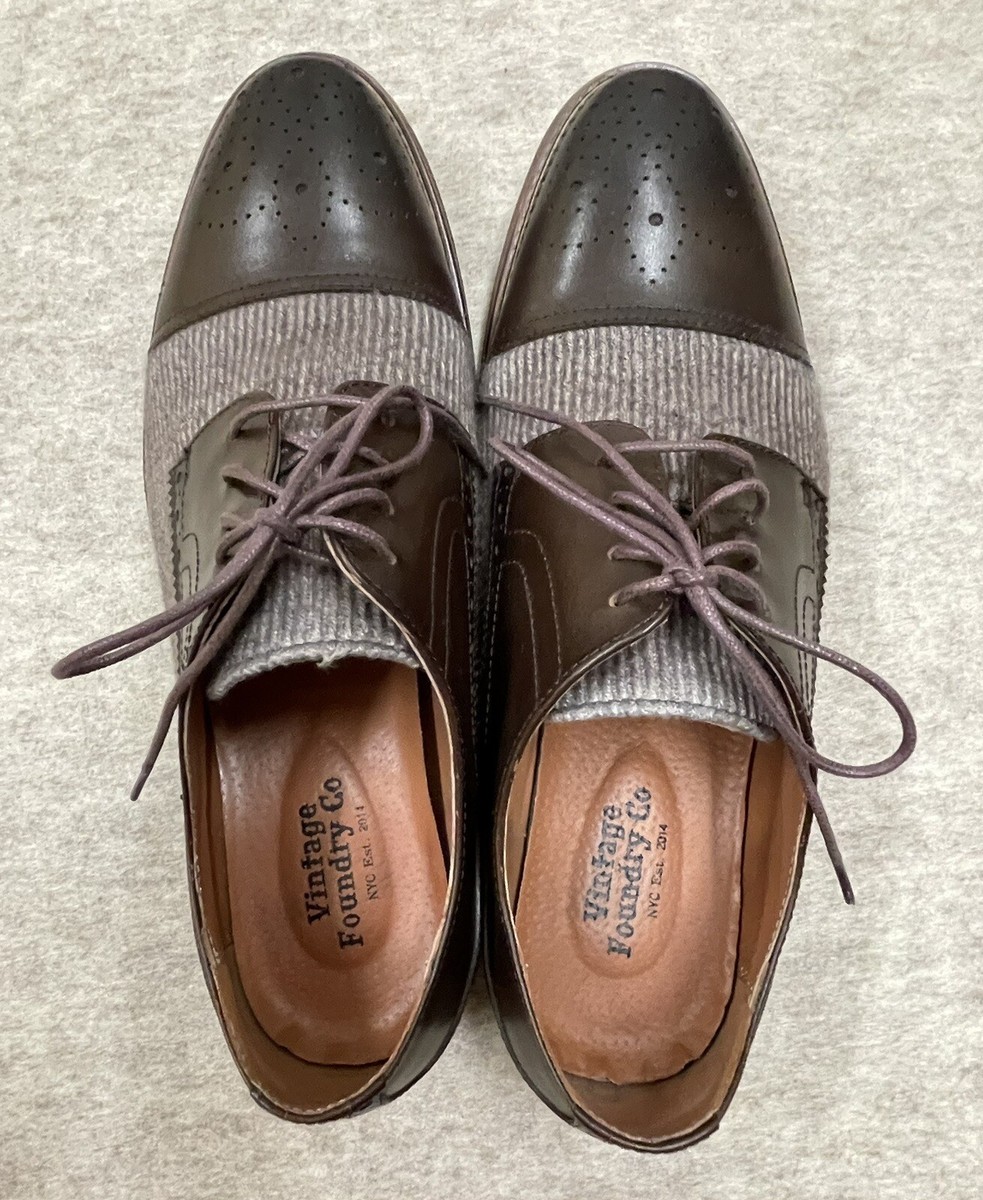 Vintage Foundry Mens Zodiac Cap Toe Oxford Mixed Material  display picture 3