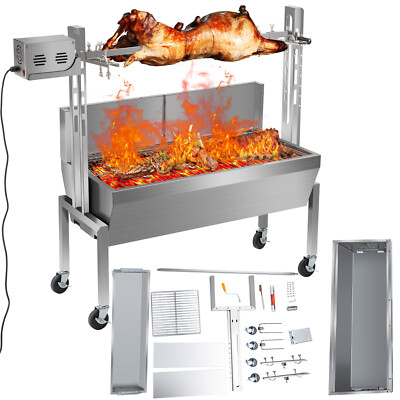 Ginkman 36'' Electric BBQ Rotisserie Grill Kit, Max 145LBS Load Capacity for Pig