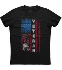 Mens American Flag Honoring The Veteran Patriotic T-shirt Military USA US