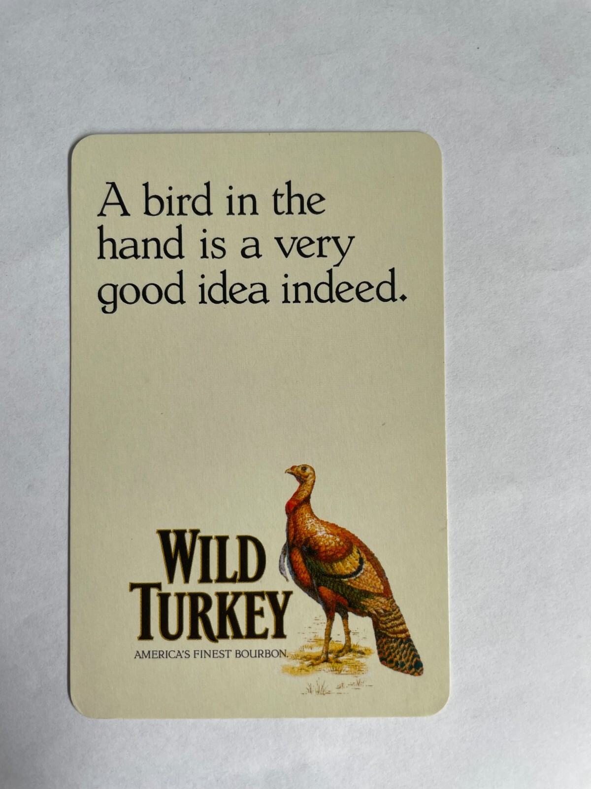 JOKER Wild Turkey Beverage Advert America Bourbon Bird Vintage Playing Swap Card