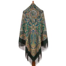 Pawlow Posad/Pavlovo Posad Schal-Tuch Folklore 146x146 Wolle 1934-9